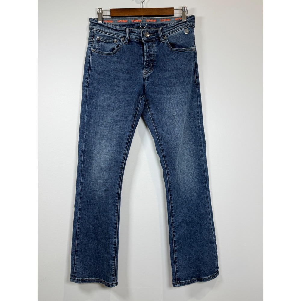 Dr. Denim Mens Blue Straight Leg Button Fly Jeans Size 31 100% Cotton Faded Wash